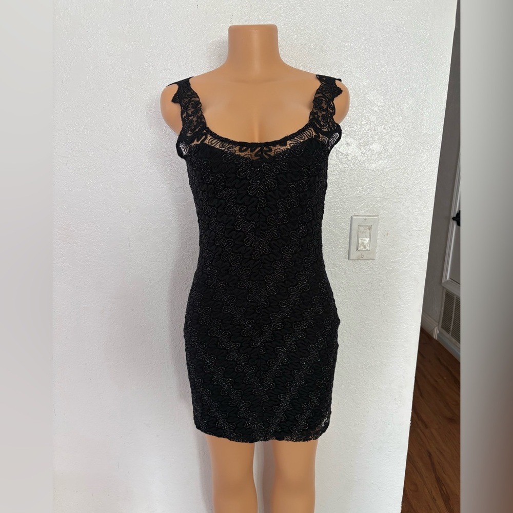 Free People Black Lace Bodycon Dress